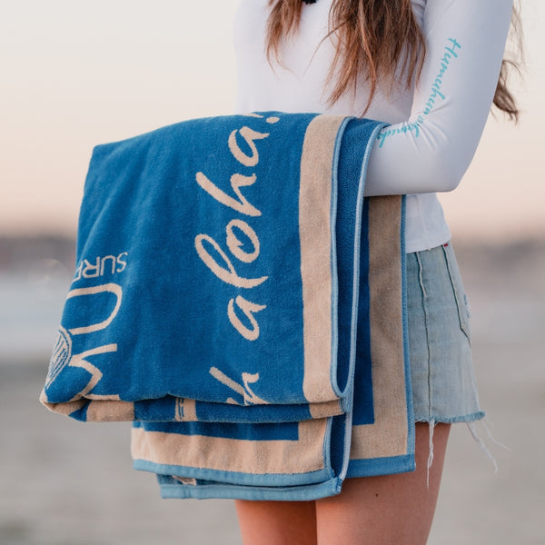 'Live with Aloha" Beach Towel