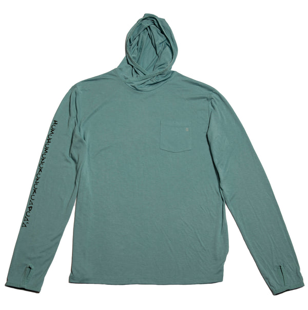 Men's Ocean Blue Bamboo Lightweight Hoodie