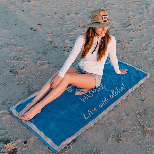 'Live with Aloha" Beach Towel