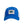 Load image into Gallery viewer, Front view of the blue Humu Molokini Trucker Hat with embroidered Humu Surf fish patch
